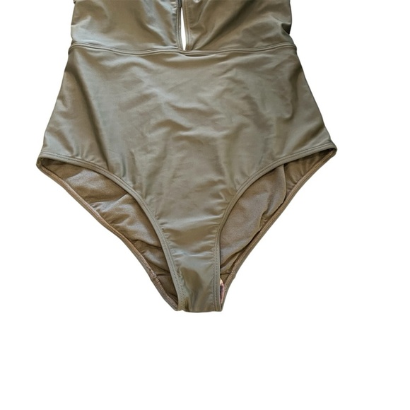 TED BAKER Pikaa Halter Olive Green One-Piece Swimsuit - Picture 5 of 9